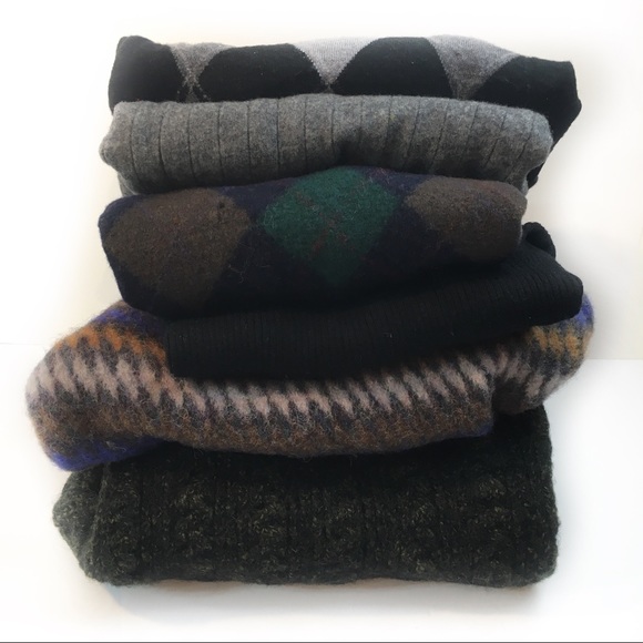 Various Other - Lot (6) Sweaters 100% Wool Felted Cutter Crafts